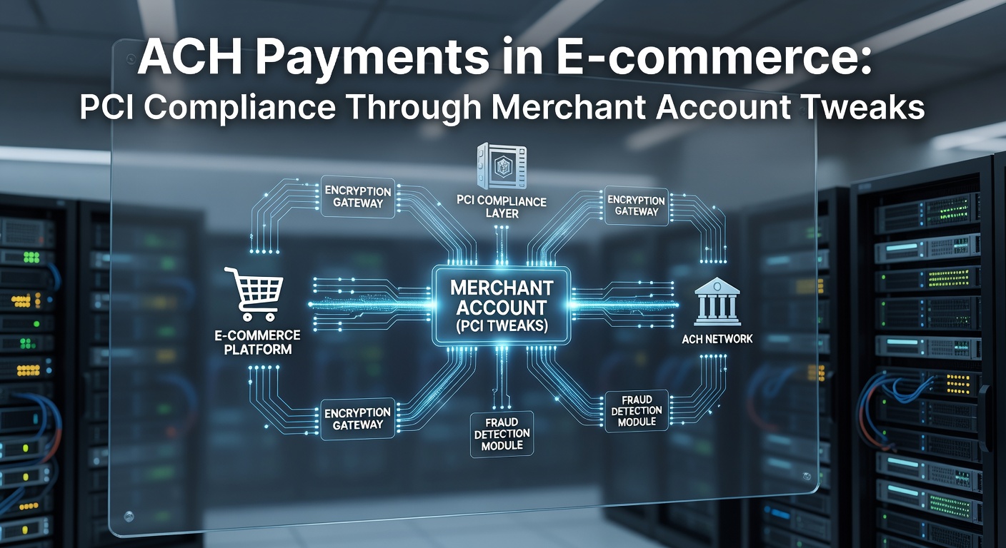 Close-up of merchant dashboard interface displaying ACH setup options, PCI compliance checklist, and real-time transaction monitoring tools