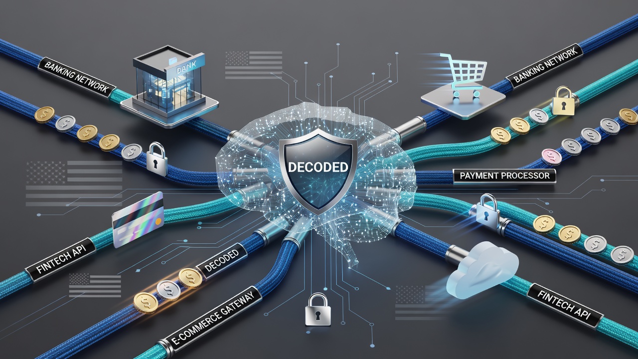 Network diagram showing secure pathways for repeated financial transfers in US digital commerce platforms