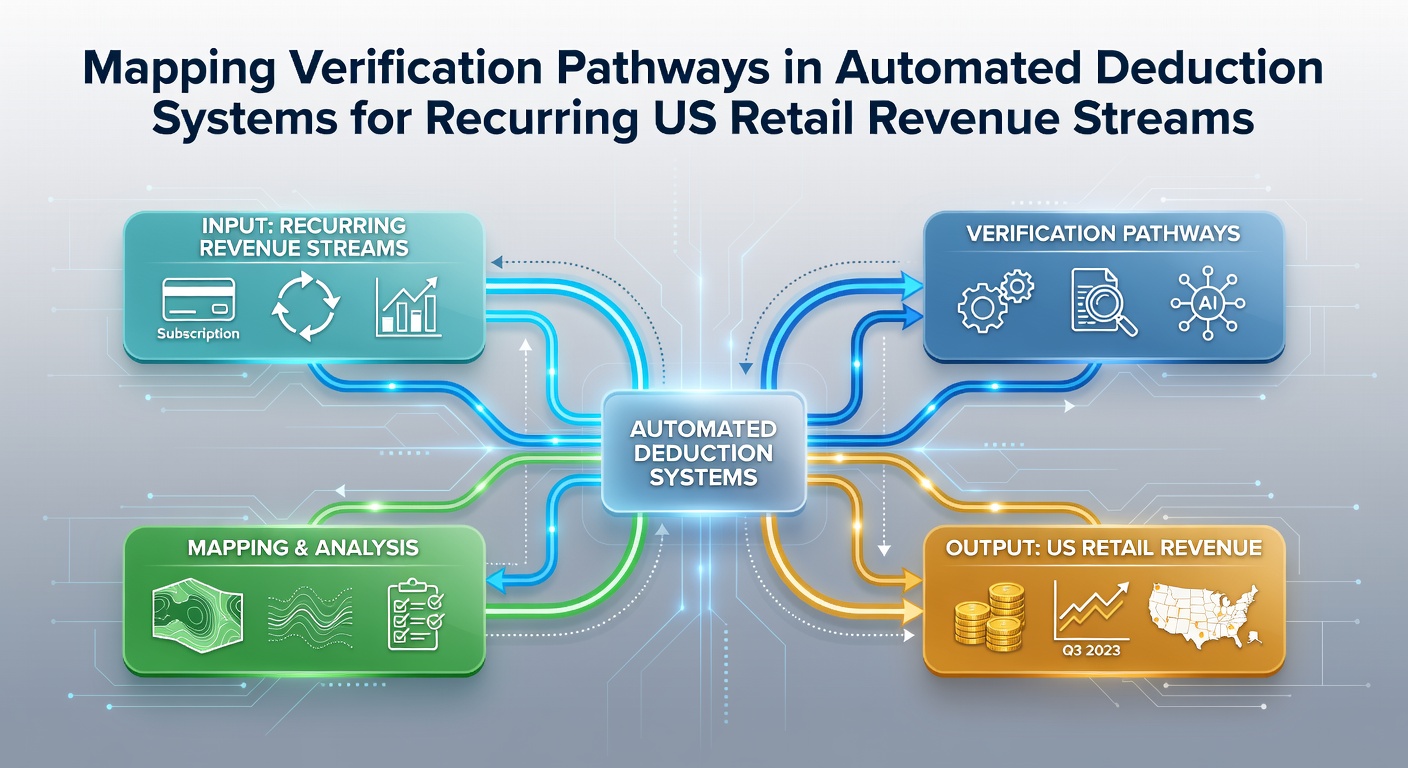 Diagram showing verification pathways in automated deduction systems for US retail recurring payments