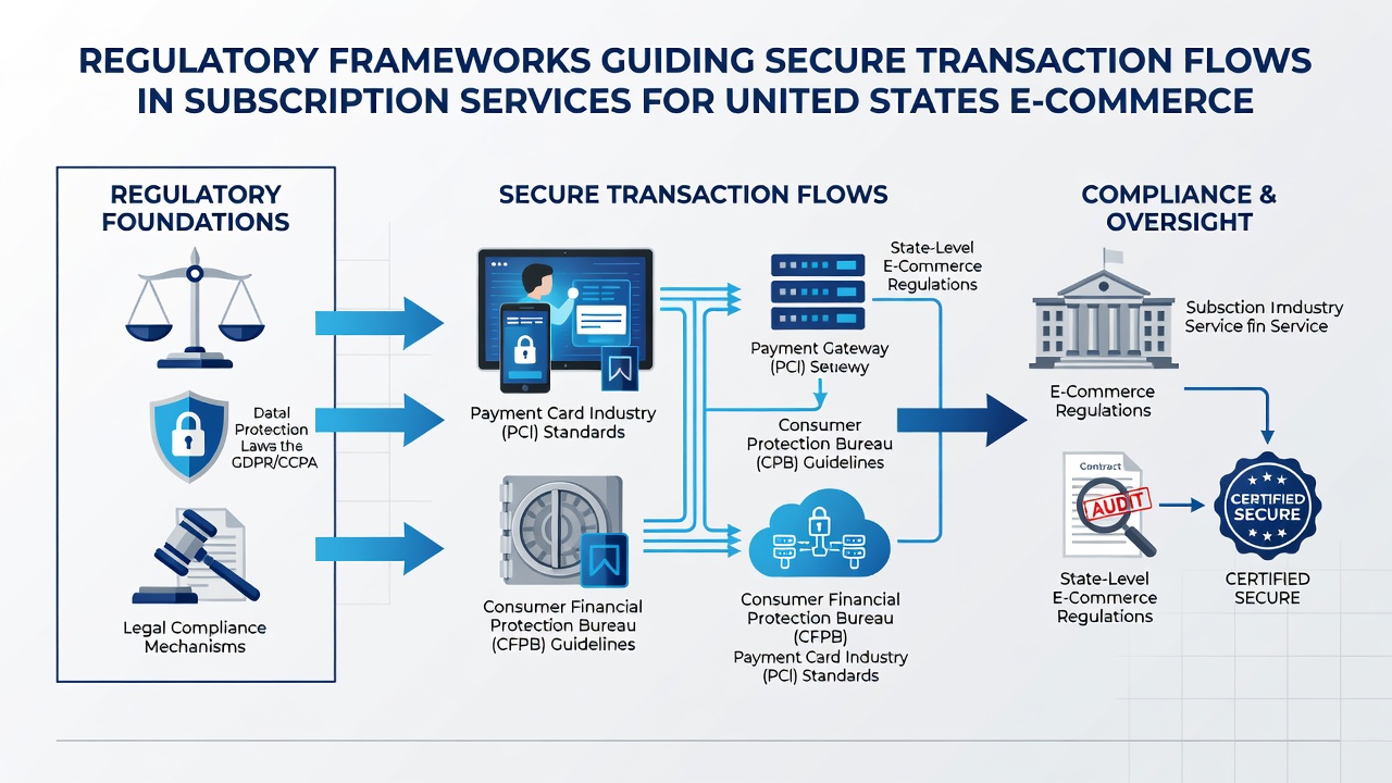 Secure transaction processing infrastructure for US subscription e-commerce