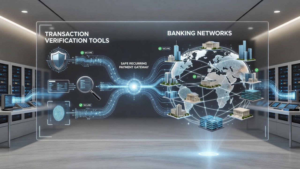 Banking network pathways supporting verified recurring transactions for digital merchants