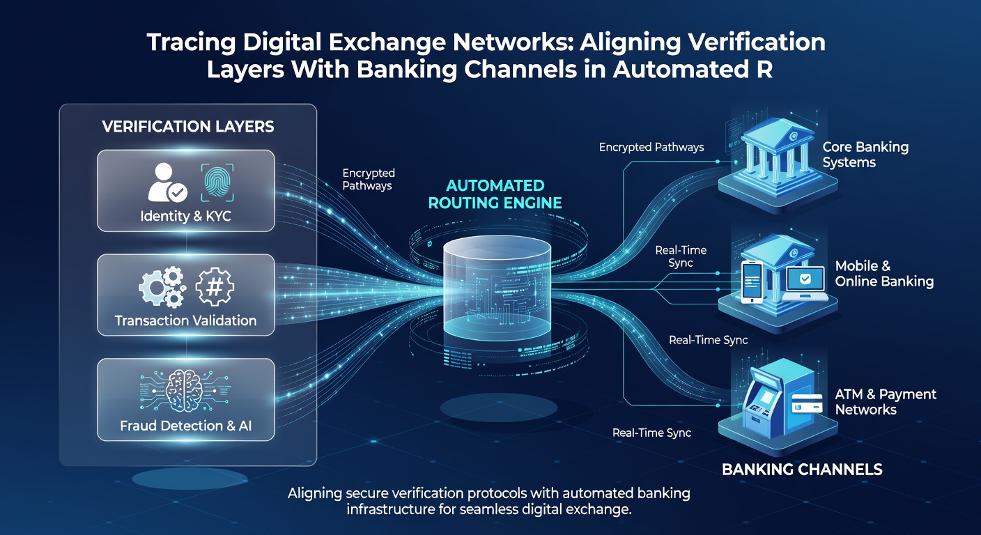 Flowchart of verification and banking channel alignment in automated retail systems